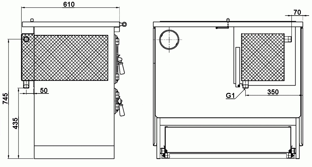 Sporák na pevná paliva  9112 Klaudie antracit