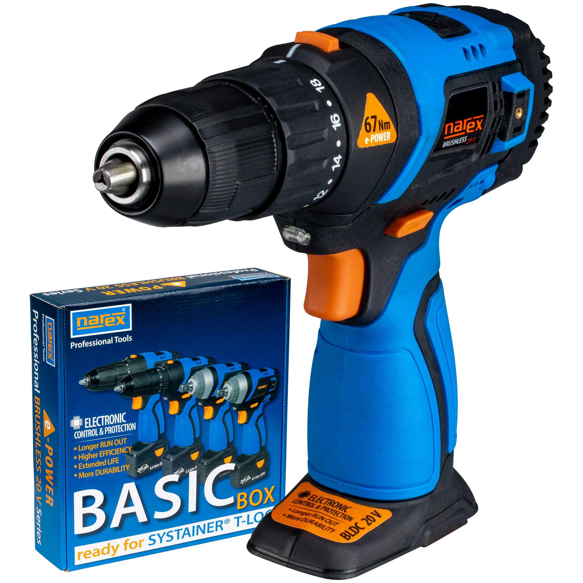 NAREX vrtací šroubovák ASV 200-2B Basic Box Brushless