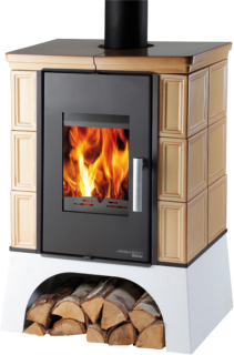EBOLI AL II s výměníkem  černá /kachle  tabak