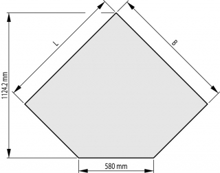 Sklo pod kamna forma B